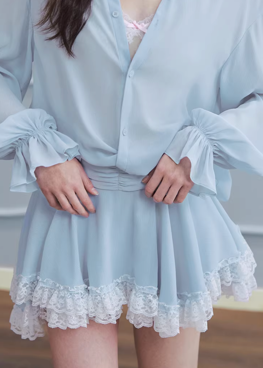 two piece skirt set women, spring outfits 2026, lightweight shirt set, korean fashion set, casual spring outfits, relaxed fit shirt women, mini skirt set women, aesthetic fashion outfit, breathable summer set, modern feminine clothing, chic everyday outfit, soft pastel outfit, versatile two piece outfit, travel outfit women, parisian style clothing, easy styling set, comfortable casual wear, coordinated outfit set, spring wardrobe set, minimal fashion outfit
