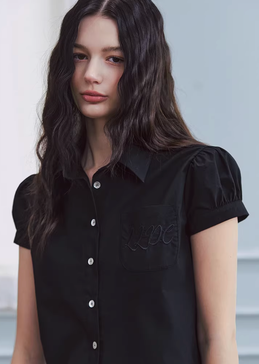 red shirt women, cotton blouse women, puff sleeve shirt, korean fashion top, spring outfits 2026, casual spring outfits, college style shirt women, structured blouse women, aesthetic fashion top, modern feminine clothing, versatile everyday top, chic casual outfit, parisian style clothing, fitted shirt women, breathable cotton top, refined casual wear, vintage style shirt, spring wardrobe essential, minimal style blouse, classic button shirt