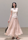 organza skirt women, flowy maxi skirt, korean fashion skirt, spring outfits 2026, casual spring outfits, sheer layered skirt, lightweight long skirt, feminine elegant skirt, soft aesthetic outfit, breathable summer skirt, modern feminine clothing, parisian style clothing, versatile long skirt, refined casual wear, airy fabric skirt, chic everyday outfit, minimal elegant skirt, spring wardrobe essential, soft flow skirt, calm luxury style