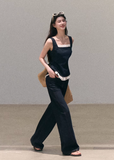 denim set women, lace camisole set, wide leg pants outfit, korean fashion set, spring outfit ideas, casual spring outfits, resort outfit women, bohemian denim outfit, lightweight denim set, feminine casual outfit, modern feminine clothing, parisian style clothing, versatile two piece outfit, relaxed fit pants women, aesthetic fashion set, travel outfit women, soft denim outfit, chic everyday set, minimal style outfit, calm luxury fashion