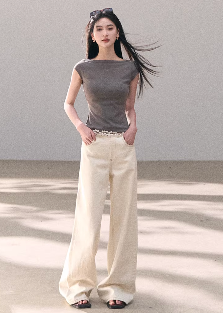 wide leg jeans women, straight denim pants, korean fashion denim, spring outfits 2026, casual spring outfits, washed denim jeans, relaxed fit jeans women, minimalist denim style, soft aesthetic outfit, breathable cotton jeans, modern feminine clothing, parisian style clothing, versatile casual pants, chic everyday outfit, natural style denim, light wash jeans women, comfortable wide leg pants, calm luxury fashion, effortless outfit jeans, spring wardrobe denim