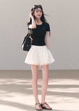 crew neck t shirt women, embroidered logo tee, korean fashion top, spring outfits 2026, casual spring outfits, slim fit t shirt women, minimalist t shirt women, basic essential top, breathable cotton tee, soft aesthetic outfit, modern feminine clothing, parisian style clothing, versatile everyday top, chic casual outfit, clean line t shirt, refined casual wear, simple design top, spring wardrobe essential, fitted t shirt women, effortless style top