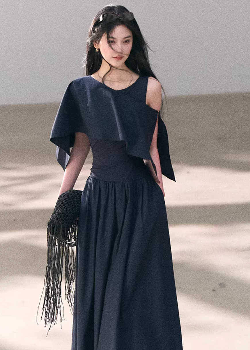a line long dress women, layered dress women, korean fashion dress, spring outfits 2026, casual spring outfits, wrap dress women, minimalist long dress, soft aesthetic outfit, breathable fabric dress, modern feminine clothing, parisian style clothing, versatile long dress, chic everyday outfit, calm luxury fashion, lightweight dress women, elegant casual dress, effortless style dress, refined minimal dress, spring wardrobe dress, feminine silhouette dress