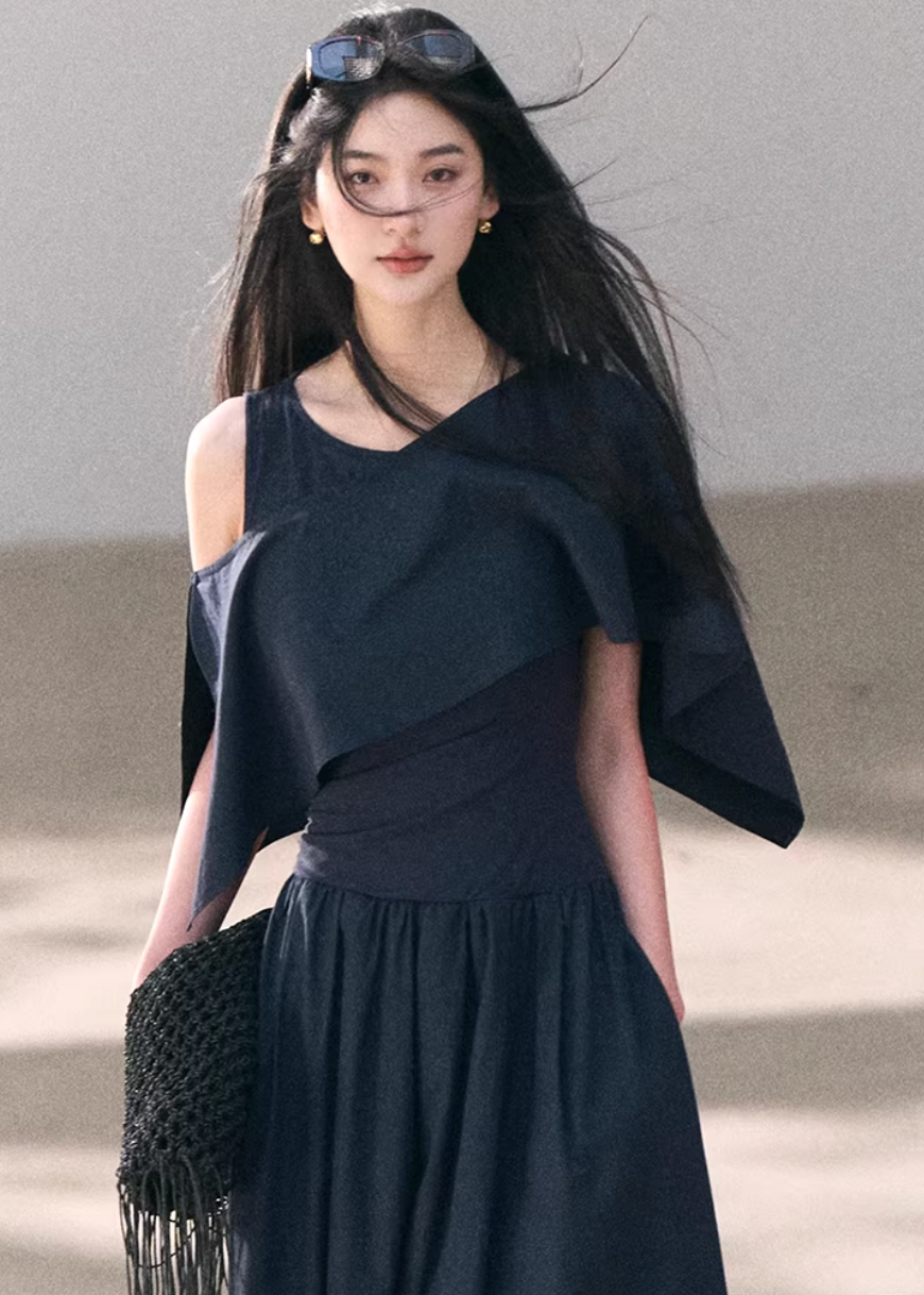 a line long dress women, layered dress women, korean fashion dress, spring outfits 2026, casual spring outfits, wrap dress women, minimalist long dress, soft aesthetic outfit, breathable fabric dress, modern feminine clothing, parisian style clothing, versatile long dress, chic everyday outfit, calm luxury fashion, lightweight dress women, elegant casual dress, effortless style dress, refined minimal dress, spring wardrobe dress, feminine silhouette dress