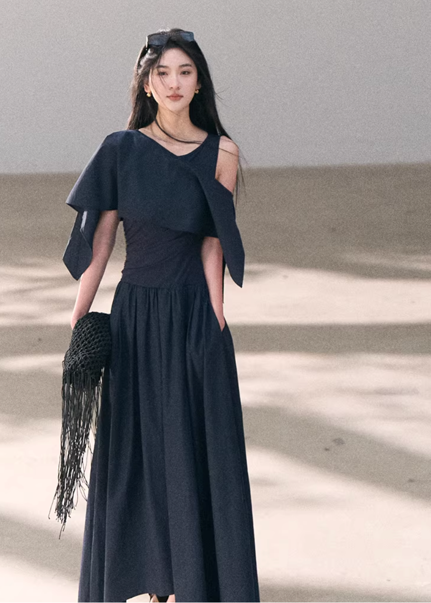a line long dress women, layered dress women, korean fashion dress, spring outfits 2026, casual spring outfits, wrap dress women, minimalist long dress, soft aesthetic outfit, breathable fabric dress, modern feminine clothing, parisian style clothing, versatile long dress, chic everyday outfit, calm luxury fashion, lightweight dress women, elegant casual dress, effortless style dress, refined minimal dress, spring wardrobe dress, feminine silhouette dress