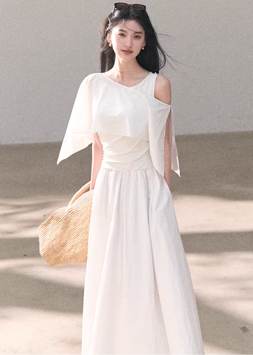 a line long dress women, layered dress women, korean fashion dress, spring outfits 2026, casual spring outfits, wrap dress women, minimalist long dress, soft aesthetic outfit, breathable fabric dress, modern feminine clothing, parisian style clothing, versatile long dress, chic everyday outfit, calm luxury fashion, lightweight dress women, elegant casual dress, effortless style dress, refined minimal dress, spring wardrobe dress, feminine silhouette dress