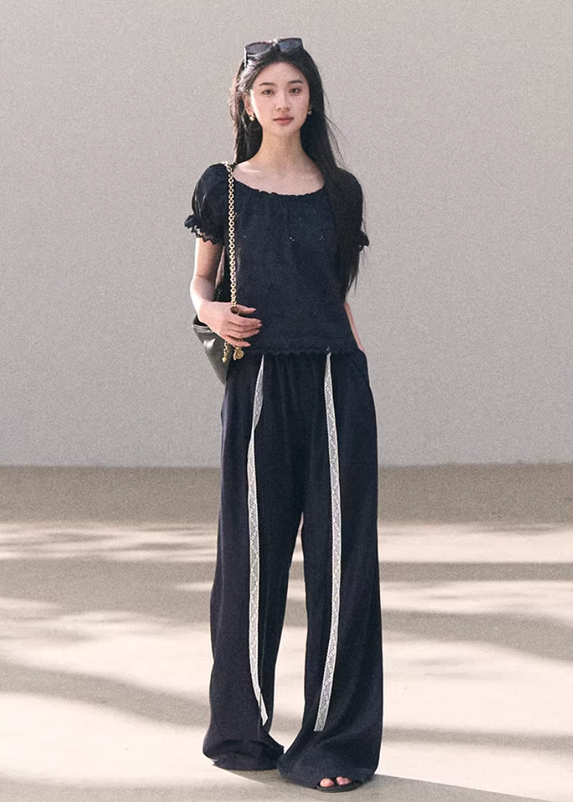 wide leg slacks women, linen blend pants, korean fashion pants, spring outfit ideas, casual spring outfits, relaxed fit trousers women, minimalist wide leg pants, breathable fabric pants, soft aesthetic outfit, modern feminine clothing, parisian style clothing, versatile casual pants, chic everyday outfit, calm luxury fashion, lightweight summer pants, effortless style trousers, natural fabric pants, spring wardrobe bottoms, comfortable wide leg pants, resort style pants