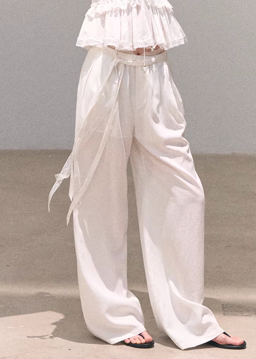 wide leg slacks women, linen blend pants, korean fashion pants, spring outfit ideas, casual spring outfits, relaxed fit trousers women, minimalist wide leg pants, breathable fabric pants, soft aesthetic outfit, modern feminine clothing, parisian style clothing, versatile casual pants, chic everyday outfit, calm luxury fashion, lightweight summer pants, effortless style trousers, natural fabric pants, spring wardrobe bottoms, comfortable wide leg pants, resort style pants