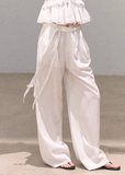 wide leg slacks women, linen blend pants, korean fashion pants, spring outfit ideas, casual spring outfits, relaxed fit trousers women, minimalist wide leg pants, breathable fabric pants, soft aesthetic outfit, modern feminine clothing, parisian style clothing, versatile casual pants, chic everyday outfit, calm luxury fashion, lightweight summer pants, effortless style trousers, natural fabric pants, spring wardrobe bottoms, comfortable wide leg pants, resort style pants