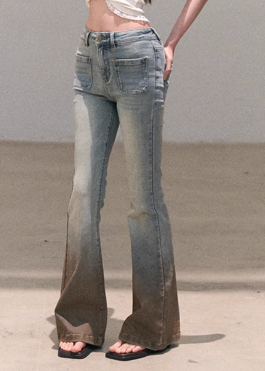 flared jeans women, vintage wash denim, korean fashion denim, spring outfits 2026, casual spring outfits, flare jeans outfit, slim fit flare jeans, minimalist denim style, soft aesthetic outfit, breathable cotton jeans, modern feminine clothing, parisian style clothing, versatile denim pants, chic everyday outfit, calm luxury fashion, relaxed fit denim, light wash jeans women, effortless style jeans, spring wardrobe denim, flattering denim jeans