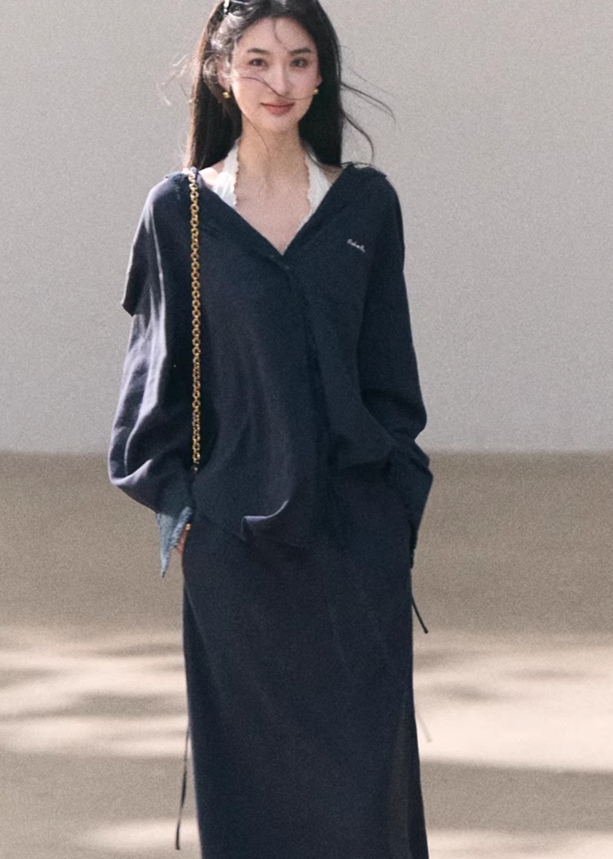 hooded shirt women, linen shirt coat, korean fashion outerwear, spring outfit ideas, casual spring outfits, lightweight jacket women, resort outfit women, breathable fabric outerwear, soft aesthetic outfit, modern feminine clothing, parisian style clothing, versatile layering piece, chic everyday outfit, calm luxury fashion, relaxed fit shirt coat, travel outfit women, effortless style outerwear, natural fabric clothing, spring wardrobe jacket, minimal style outer