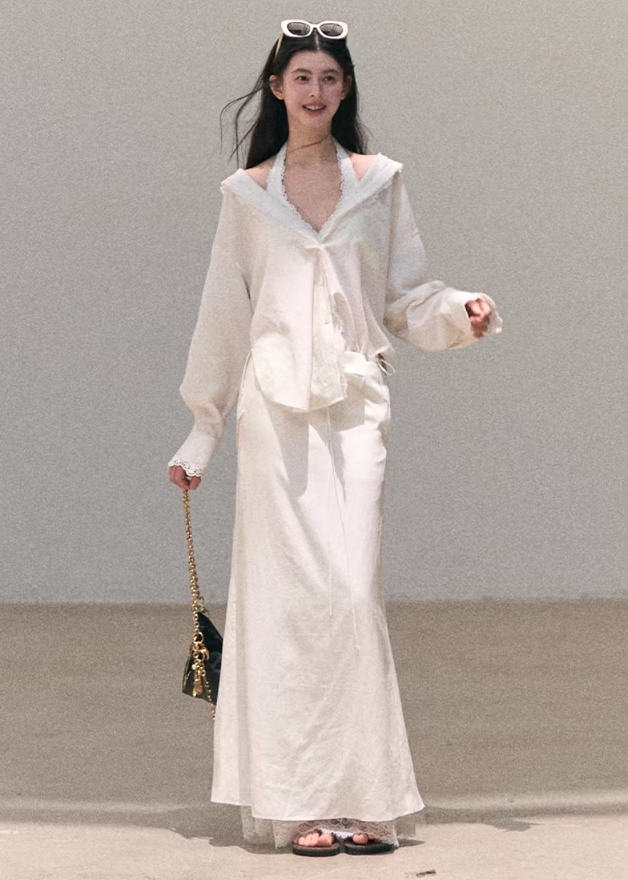 maxi skirt women, embroidered lace skirt, korean fashion skirt, spring outfit ideas, casual spring outfits, resort style skirt, linen blend skirt, breathable fabric skirt, soft aesthetic outfit, modern feminine clothing, parisian style clothing, versatile long skirt, chic everyday outfit, calm luxury fashion, lightweight summer skirt, effortless style skirt, natural fabric clothing, spring wardrobe skirt, relaxed fit maxi skirt, elegant long skirt