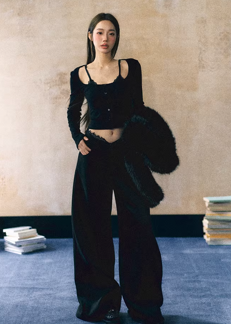 lace long sleeve top women, patchwork lace top, korean fashion top, brunch outfit classy, brunch outfit ideas, summer outfit ideas, slim fit lace top, aesthetic fashion top, modern feminine clothing, parisian style clothing, versatile layering top, chic everyday outfit, elegant casual top, lightweight summer top, refined casual wear, fitted lace blouse, minimal style top, going out top women, stylish basic top, feminine outfit top