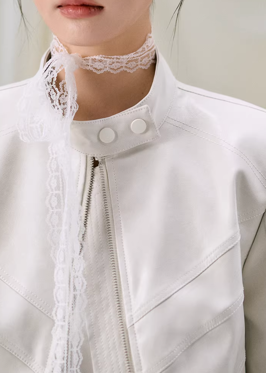 leather jacket women, biker jacket women, korean fashion outerwear, brunch outfit ideas, summer outfit ideas, pu leather jacket, vintage style jacket women, aesthetic fashion outfit, modern feminine clothing, parisian style clothing, versatile layering jacket, chic casual outfit, lightweight leather jacket, soft girl aesthetic outfit, edgy feminine outfit, spring wardrobe jacket, minimal style outerwear, everyday fashion jacket, stylish outerwear women, fashion forward jacket