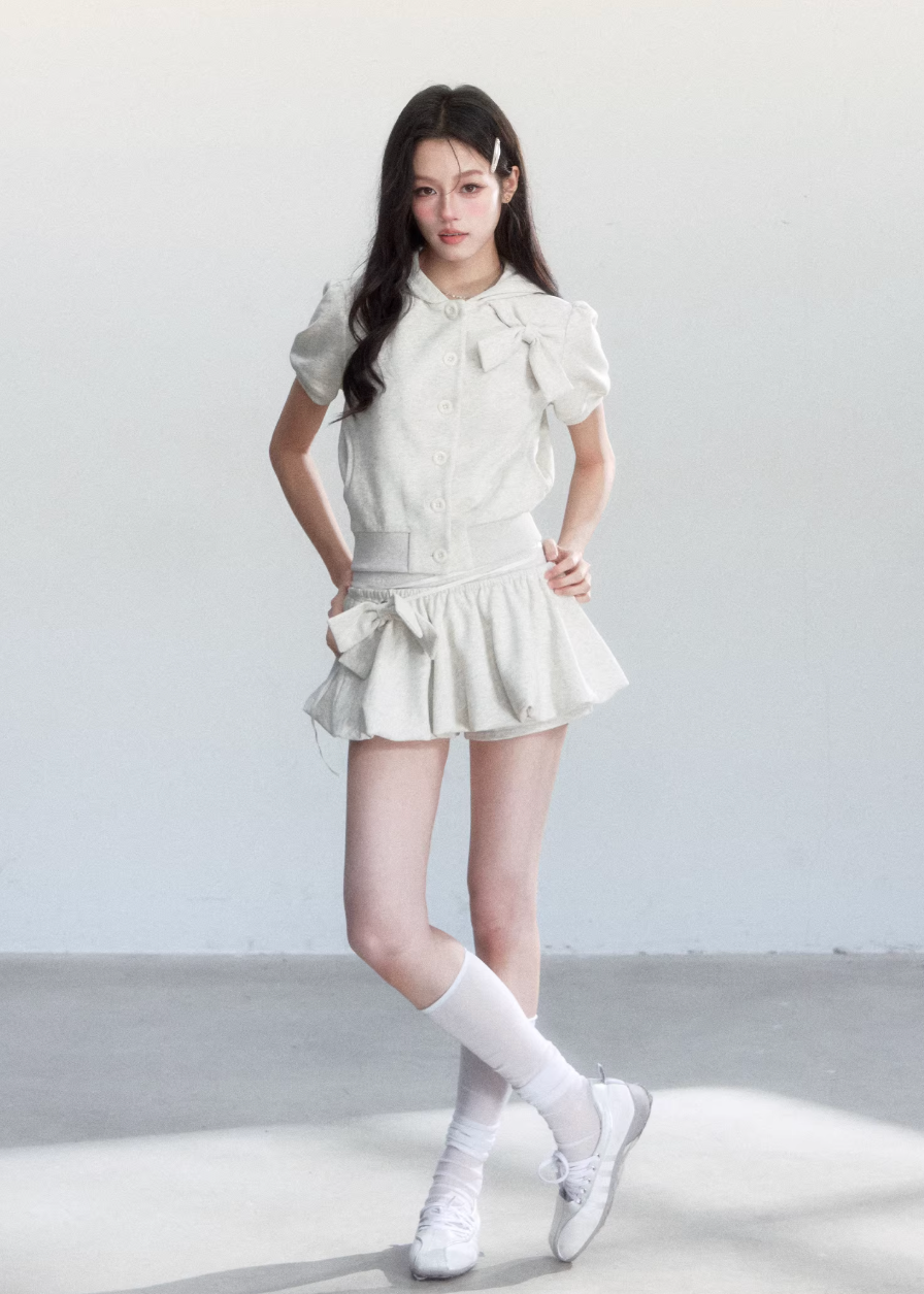 casual spring outfits women, spring brunch outfit, two piece set women, korean sweet outfit, coquette outfit, soft girl outfit, mini skirt set women, feminine korean fashion, aesthetic outfit women, cute casual outfit, spring outfits 2026, romantic casual outfit, korean style set, everyday outfit women, playful outfit set, soft aesthetic clothing, trendy spring outfit, stylish two piece outfit, brunch outfit women, delicate feminine outfit