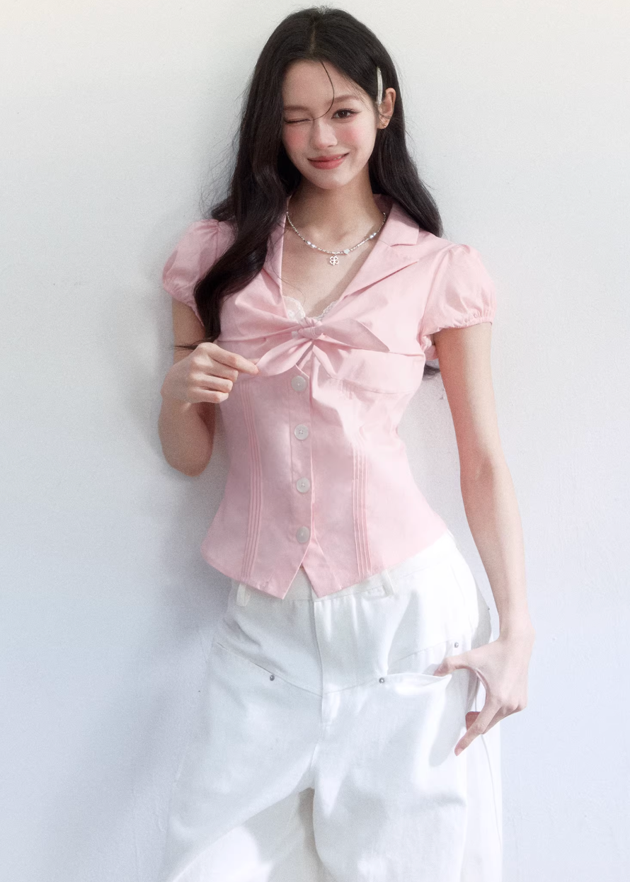 spring outfits for women, casual spring outfits women, slim fit blouse women, korean feminine top, coquette outfit, soft girl outfit, hollow detail top, aesthetic fashion top, feminine korean fashion, cute spring outfit, romantic casual outfit, date outfit women, lightweight summer top, stylish blouse women, soft aesthetic clothing, everyday outfit women, delicate feminine top, korean style blouse, trendy spring top, outfit ideas spring

