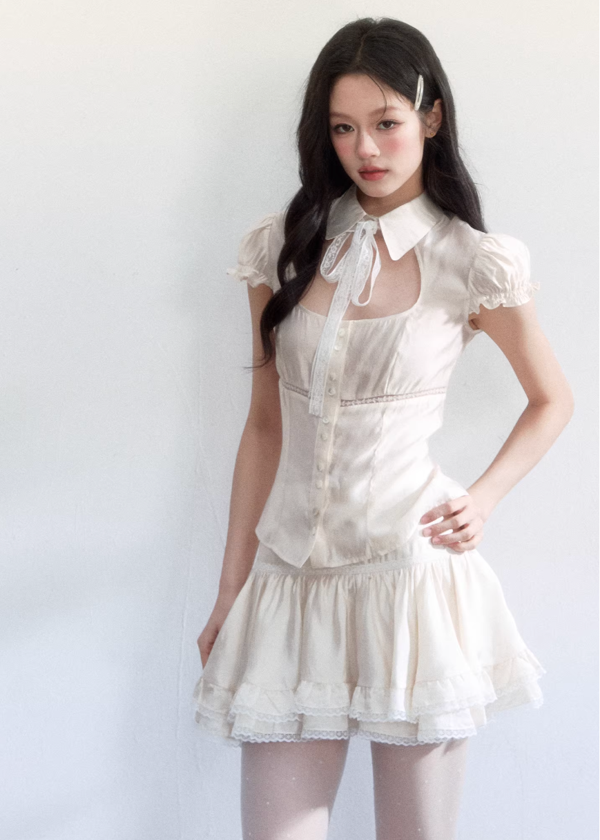 spring outfits 2026, spring brunch outfit, two piece set women, cake skirt outfit, korean feminine outfit, coquette outfit, soft girl outfit, aesthetic outfit women, romantic dress set, feminine korean fashion, cute spring outfit, dreamy outfit women, lightweight summer outfit, stylish two piece outfit, soft aesthetic clothing, date outfit women, trendy korean fashion, delicate feminine outfit, outfit ideas spring, elegant casual set