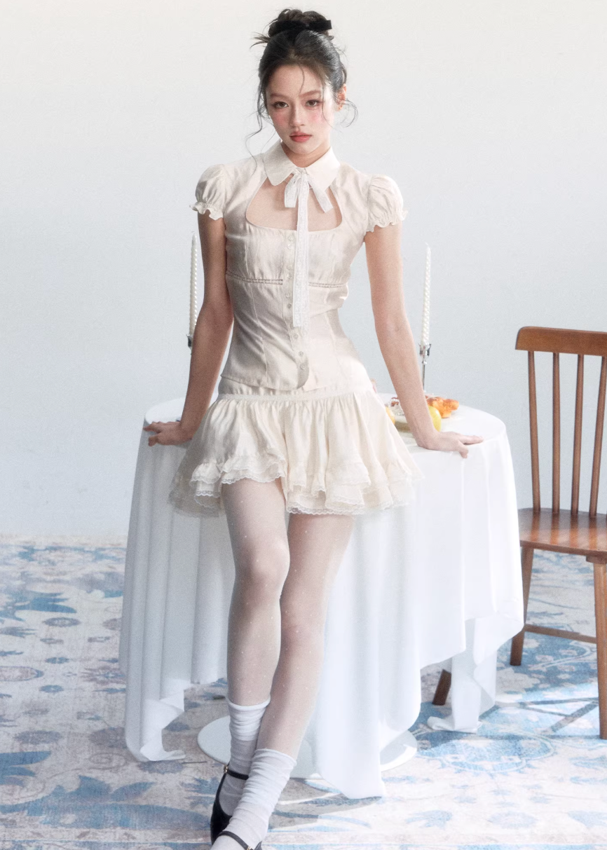 spring outfits 2026, spring brunch outfit, two piece set women, cake skirt outfit, korean feminine outfit, coquette outfit, soft girl outfit, aesthetic outfit women, romantic dress set, feminine korean fashion, cute spring outfit, dreamy outfit women, lightweight summer outfit, stylish two piece outfit, soft aesthetic clothing, date outfit women, trendy korean fashion, delicate feminine outfit, outfit ideas spring, elegant casual set