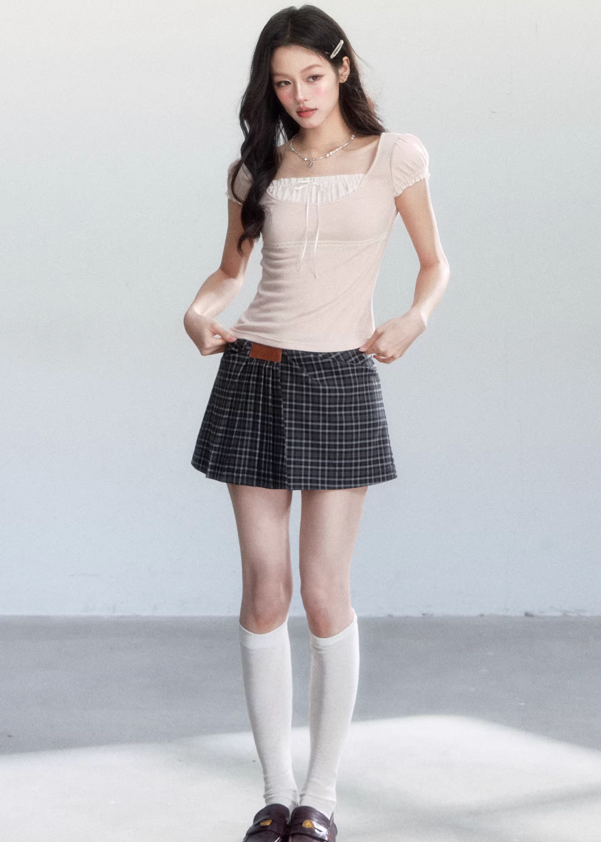 casual spring outfits women, spring outfits for women, two piece set women, plaid skirt set, korean feminine outfit, coquette outfit, soft girl outfit, aesthetic outfit women, vintage style outfit, cute spring outfit, romantic casual outfit, korean style set, everyday outfit women, lightweight summer outfit, stylish two piece outfit, soft aesthetic clothing, date outfit women, trendy korean fashion, feminine outfit ideas, delicate outfit women

