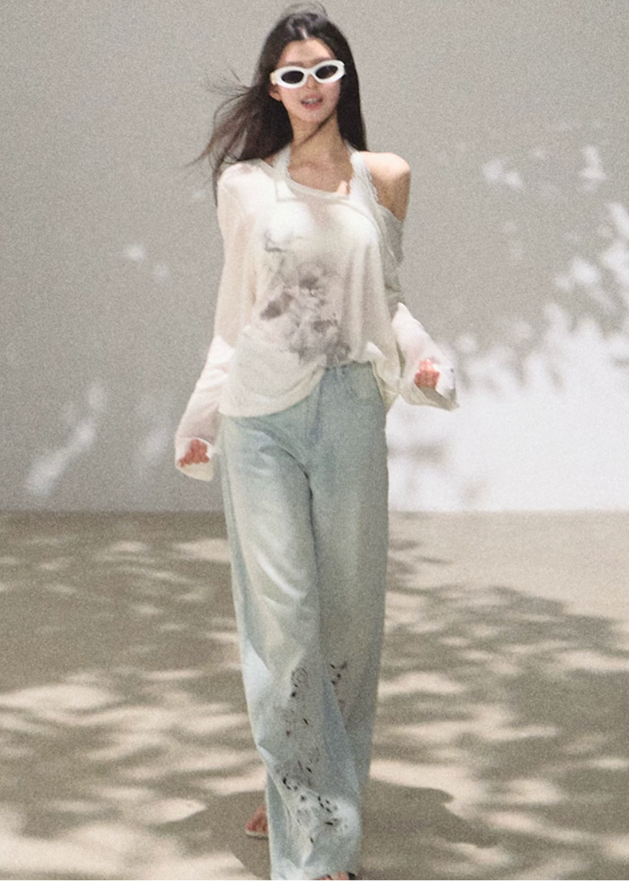 wide leg jeans women, embroidered denim pants, korean fashion jeans, minimal outfit women, effortless outfit ideas, casual everyday outfit, lightweight denim jeans, modern feminine clothing, parisian style clothing, versatile wide pants, chic casual outfit, calm luxury fashion, breathable denim pants, relaxed fit jeans women, natural style outfit, simple everyday pants, floral embroidery jeans, casual chic denim, soft aesthetic outfit, summer denim outfit

