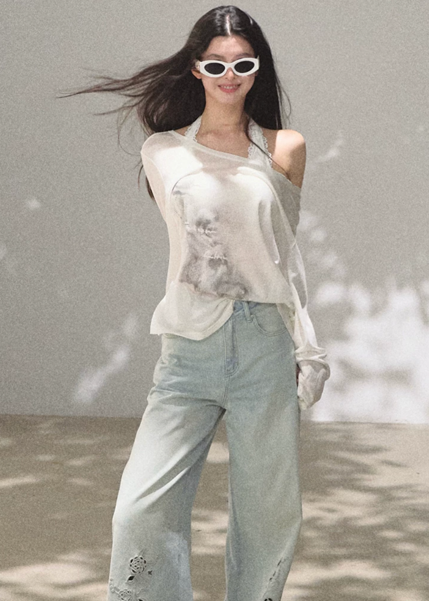 wide leg jeans women, embroidered denim pants, korean fashion jeans, minimal outfit women, effortless outfit ideas, casual everyday outfit, lightweight denim jeans, modern feminine clothing, parisian style clothing, versatile wide pants, chic casual outfit, calm luxury fashion, breathable denim pants, relaxed fit jeans women, natural style outfit, simple everyday pants, floral embroidery jeans, casual chic denim, soft aesthetic outfit, summer denim outfit

