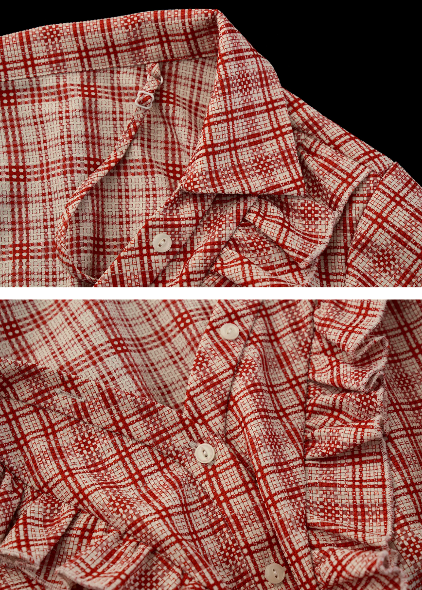 plaid blouse women, ruffle crop top, vintage style blouse, korean fashion top, summer outfit ideas, casual outfit women, lace up blouse women, aesthetic outfit women, cottagecore outfit, retro style top, cute crop blouse, feminine casual top, trendy summer top, statement blouse women, gingham top women, casual chic outfit, fashion forward top, everyday summer top, stylish blouse women, vintage outfit ideas

