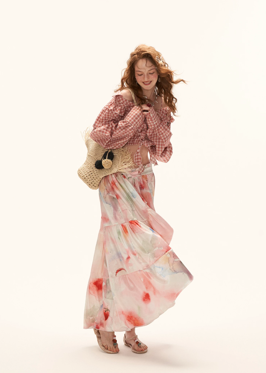 two piece set women, summer resort outfit, floral skirt set, puff sleeve top women, vacation outfit women, beach outfit women, aesthetic summer outfit, ruffle skirt outfit, korean fashion set, casual summer outfits, colorful summer outfit, feminine summer set, travel outfit women, lightweight summer clothing, boho summer outfit, trendy summer set, cute summer outfit, statement outfit women, chic resort wear, flowy skirt set

