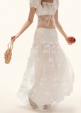 white maxi skirt women, gauze maxi skirt, floral embellished skirt, french style skirt women, summer 2026 outfits, elegant summer skirt, airy long skirt women, romantic white skirt, vacation outfit women, aesthetic summer outfit, feminine maxi skirt, flowy white skirt, high waist maxi skirt, resort style skirt, chic summer outfit, lightweight long skirt, statement white skirt, graceful summer look, elevated feminine outfit, soft luxury skirt