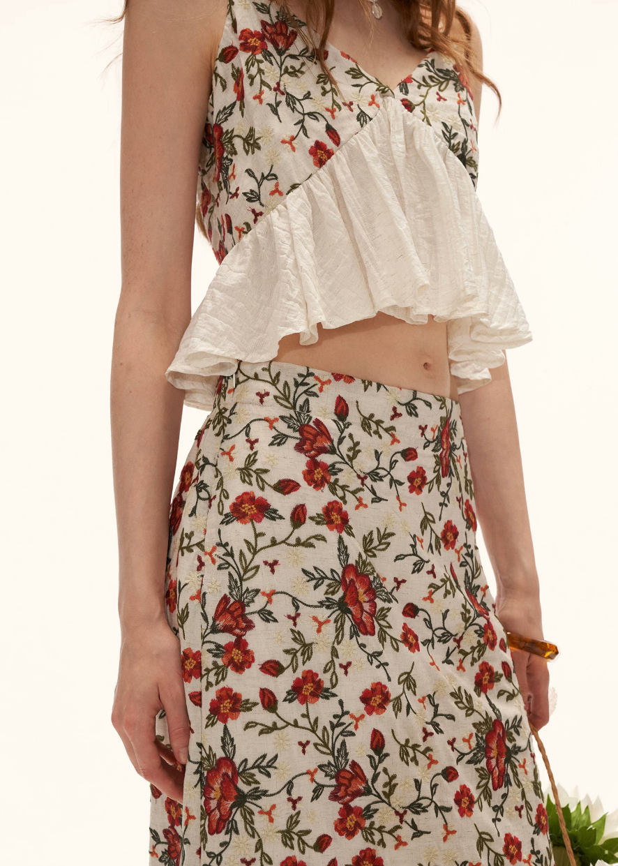 floral camisole top women, ruffle camisole top, summer top women, embroidered top women, korean fashion top, casual summer outfit, aesthetic outfit women, loose fit camisole, lightweight summer top, vacation outfit women, feminine summer top, breathable summer clothing, cute summer top, trendy camisole women, everyday summer outfit, flowy camisole top, romantic summer outfit, boho summer top, chic casual outfit, statement summer top
