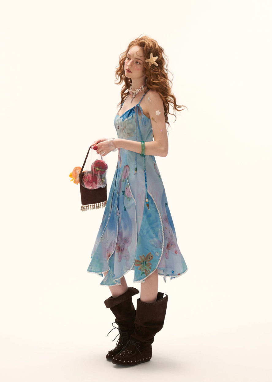 blue maxi dress women, floral maxi dress, summer 2026 outfits, beach vacation dress, korean fashion dress, layered chiffon dress, seaside outfit women, aesthetic summer dress, flowy maxi dress, vacation dress women, elegant summer dress, lightweight summer dress, feminine maxi dress, dreamy outfit women, statement summer dress, chic vacation outfit, ocean inspired dress, long summer dress, romantic summer outfit, resort wear dress