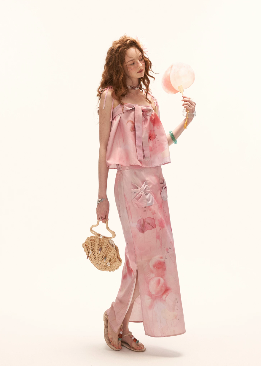 camisole top women, bow camisole top, floral camisole women, summer top women, korean fashion top, aesthetic outfit women, peach color top women, slim fit camisole, feminine summer top, lightweight summer top, cute summer top, vacation outfit women, elegant casual top, trendy camisole women, everyday summer outfit, chic summer outfit, romantic outfit top, statement camisole top, stylish summer top, fashion forward top