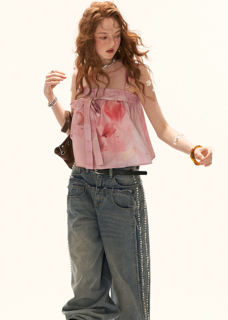 camisole top women, bow camisole top, floral camisole women, summer top women, korean fashion top, aesthetic outfit women, peach color top women, slim fit camisole, feminine summer top, lightweight summer top, cute summer top, vacation outfit women, elegant casual top, trendy camisole women, everyday summer outfit, chic summer outfit, romantic outfit top, statement camisole top, stylish summer top, fashion forward top