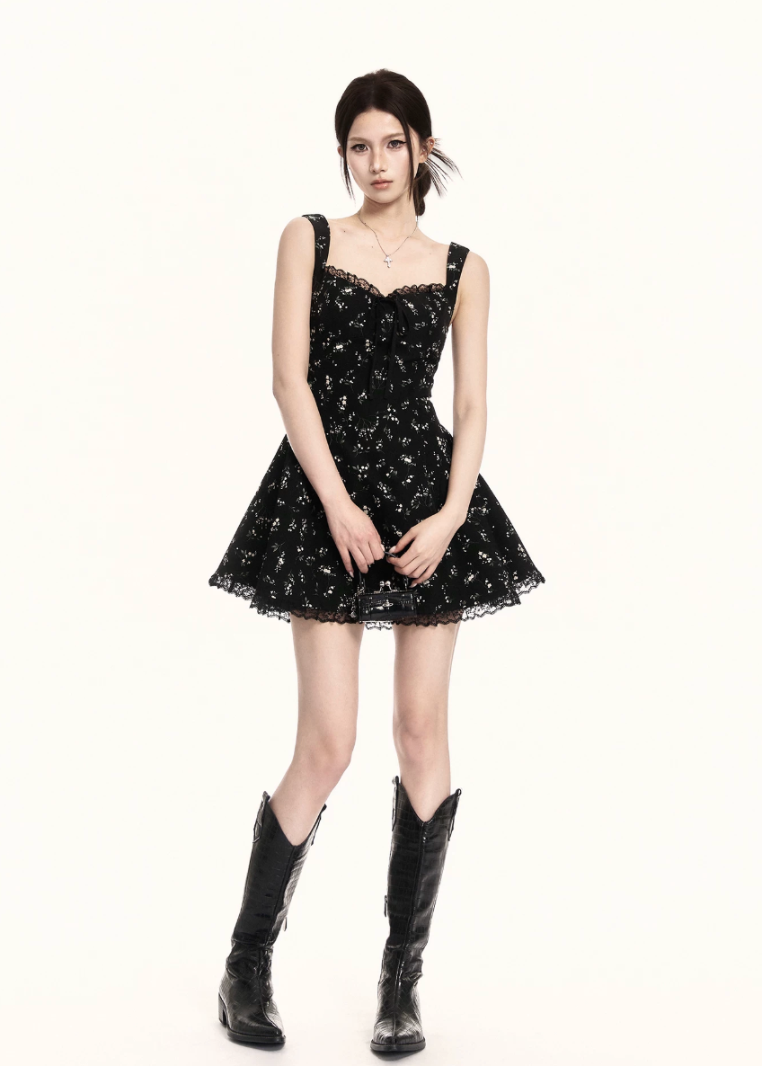 square neck dress women, black mini dress women, floral mini dress, puff skirt dress, korean fashion dress, slim fit dress women, structured dress women, summer outfit ideas, vacation dress women, elegant mini dress, fitted waist dress, chic minimal dress, short dress women, modern feminine outfit, flattering mini dress, clean silhouette dress, stylish black dress, trendy mini dress, parisian style dress, statement mini dress
