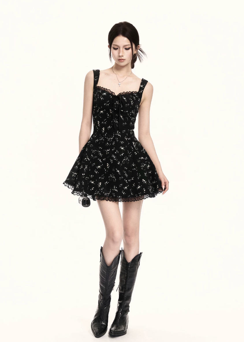 square neck dress women, black mini dress women, floral mini dress, puff skirt dress, korean fashion dress, slim fit dress women, structured dress women, summer outfit ideas, vacation dress women, elegant mini dress, fitted waist dress, chic minimal dress, short dress women, modern feminine outfit, flattering mini dress, clean silhouette dress, stylish black dress, trendy mini dress, parisian style dress, statement mini dress