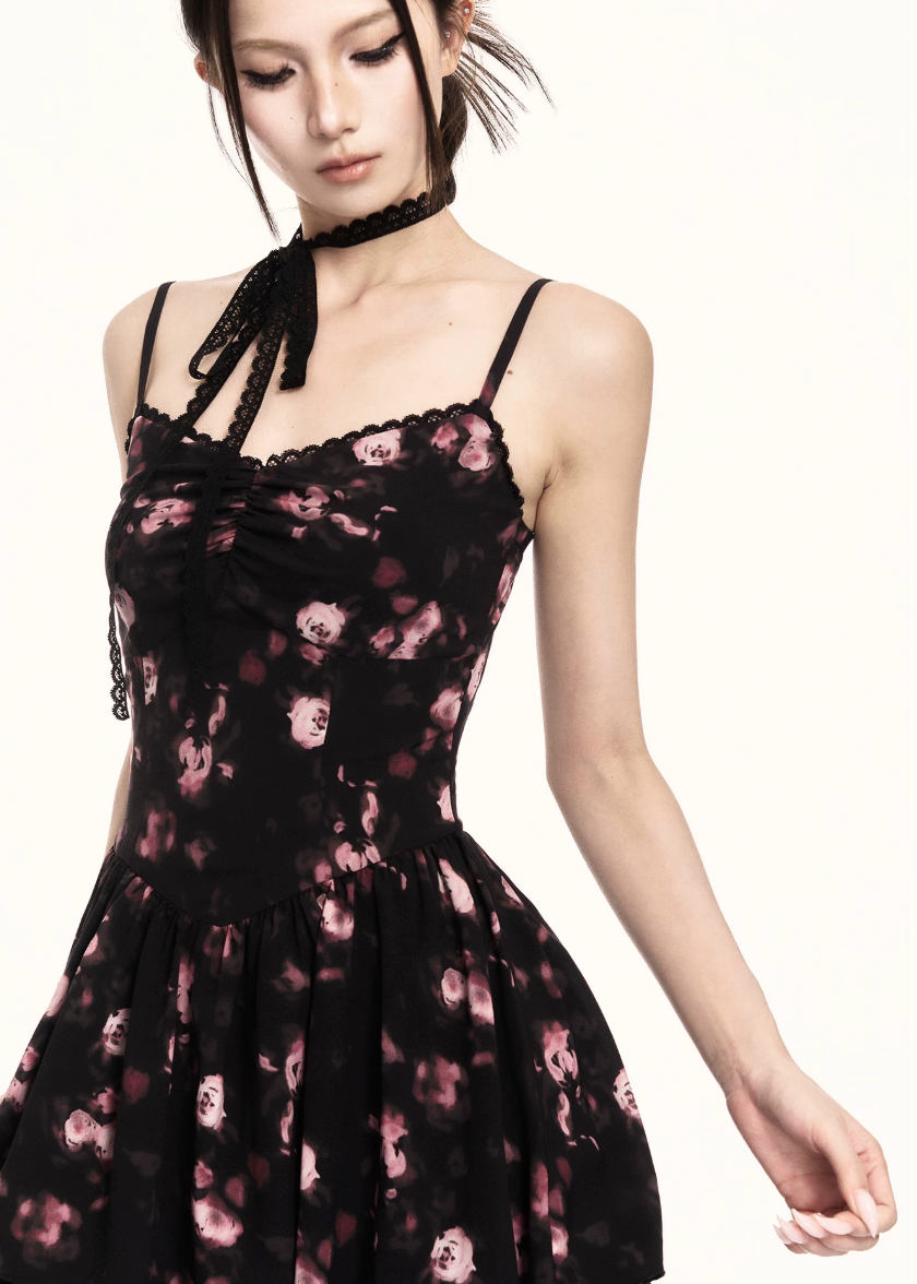 floral maxi dress women, tiered maxi dress, long dress women, korean fashion dress, slim fit dress women, summer outfit ideas, vacation dress women, elegant maxi dress, camisole maxi dress, chic minimal dress, long summer dress, modern feminine outfit, flattering waist dress, stylish maxi dress, trendy maxi dress, parisian style dress, statement dress women, layered maxi dress, clean silhouette dress, refined floral dress