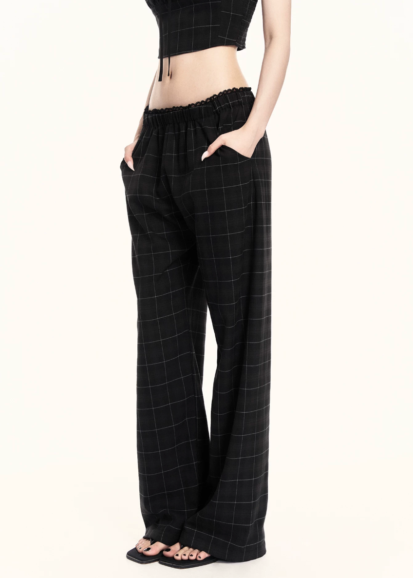 two piece set women, plaid set women, wide leg pants set, korean fashion outfit, crop top set women, summer outfit ideas, casual two piece outfit, street style outfit women, coordinated set women, chic minimal outfit, relaxed fit pants women, trendy two piece set, everyday outfit women, modern style outfit, fashion forward set, clean silhouette outfit, stylish summer set, casual chic outfit, minimalist fashion set, versatile outfit women