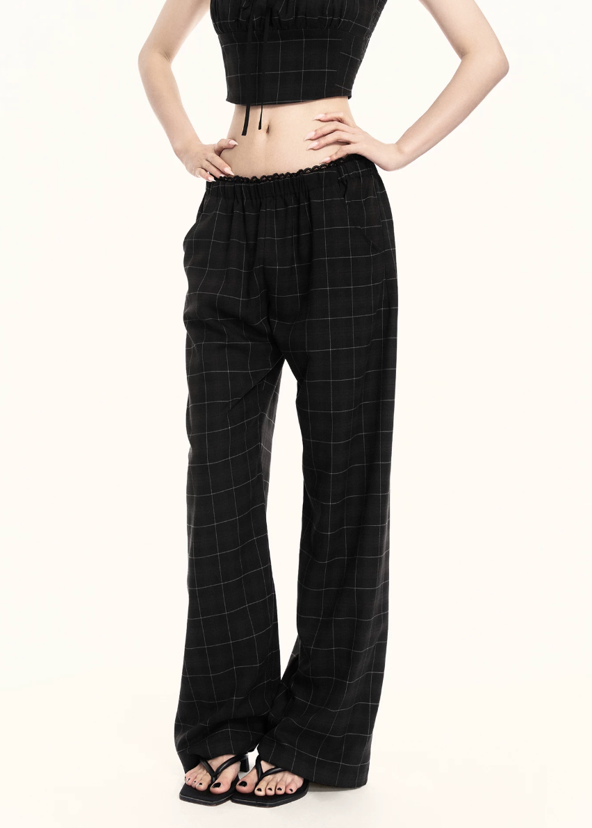 two piece set women, plaid set women, wide leg pants set, korean fashion outfit, crop top set women, summer outfit ideas, casual two piece outfit, street style outfit women, coordinated set women, chic minimal outfit, relaxed fit pants women, trendy two piece set, everyday outfit women, modern style outfit, fashion forward set, clean silhouette outfit, stylish summer set, casual chic outfit, minimalist fashion set, versatile outfit women