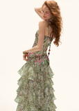 floral maxi dress women, summer 2026 outfits, vacation dress women, flower field outfit, seaside outfit women, casual summer dress, green floral dress, tiered maxi dress, picnic outfit women, brunch outfit women, korean fashion dress, lightweight summer dress, flowy maxi dress, feminine summer outfit, vintage style dress, resort wear dress, aesthetic summer outfit, long summer dress, boho summer dress, elegant vacation dress