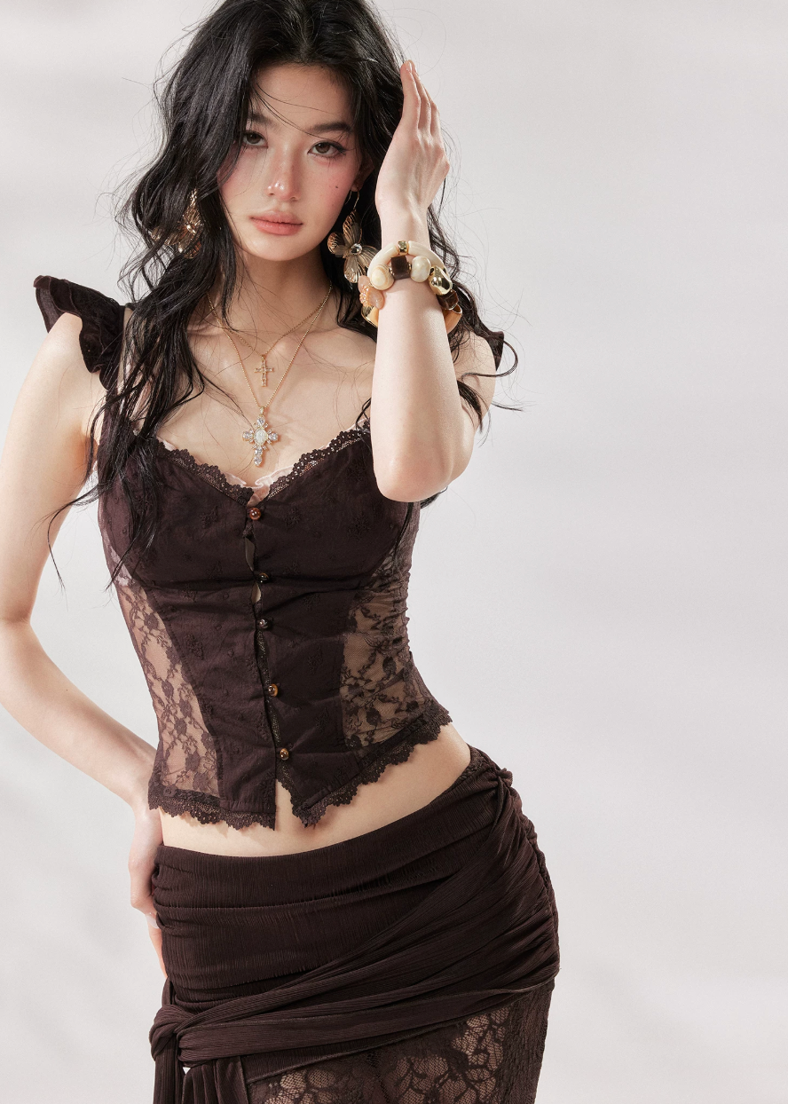 lace two piece set women, lace three piece set, mermaid skirt set women, elegant lace outfit women, black lace co ord set, summer evening outfit women, french style outfit women, bodycon lace set, feminine elegant outfit, luxury summer outfit women, chic lace set women, modern evening wear women, stylish matching set women, trending co ord set women, refined lace outfit