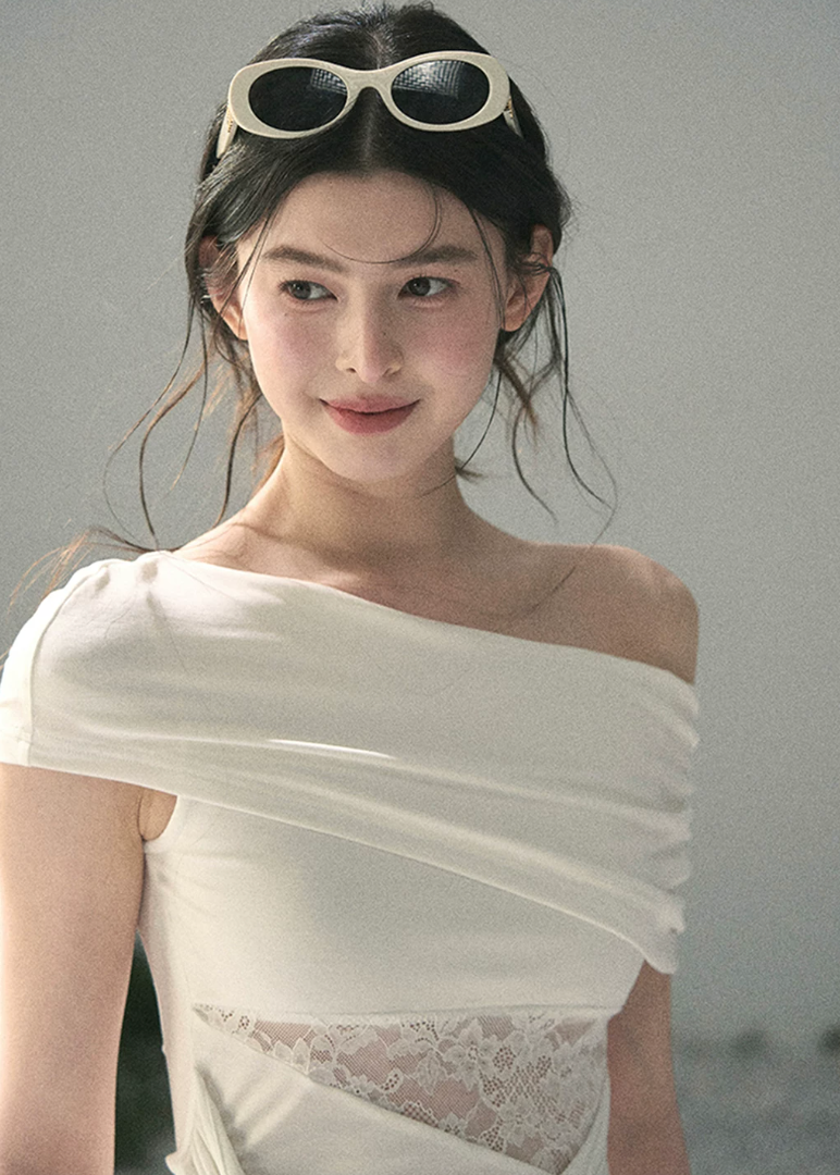 off shoulder lace top, asymmetric summer top, korean fashion blouse, french style lace top, lace cut out top women, slim fit summer blouse, romantic summer top, vacation outfit women, white off shoulder top, black off shoulder top, feminine summer outfit, elegant casual top