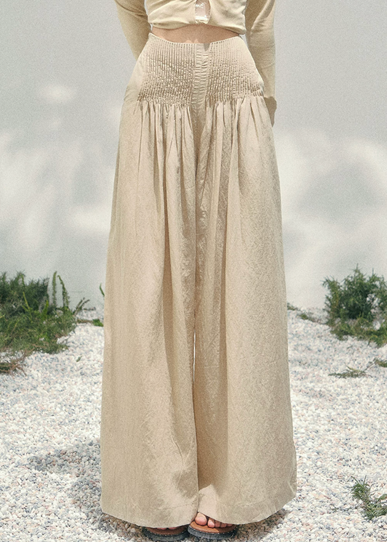aomalm set, tencel two piece set, khaki summer set, korean fashion set, wide leg pants set, sleeveless top and pants set, feminine korean outfit, relaxed summer co ord, vacation outfit women, soft drape set, minimalist summer outfit, elegant casual set women
