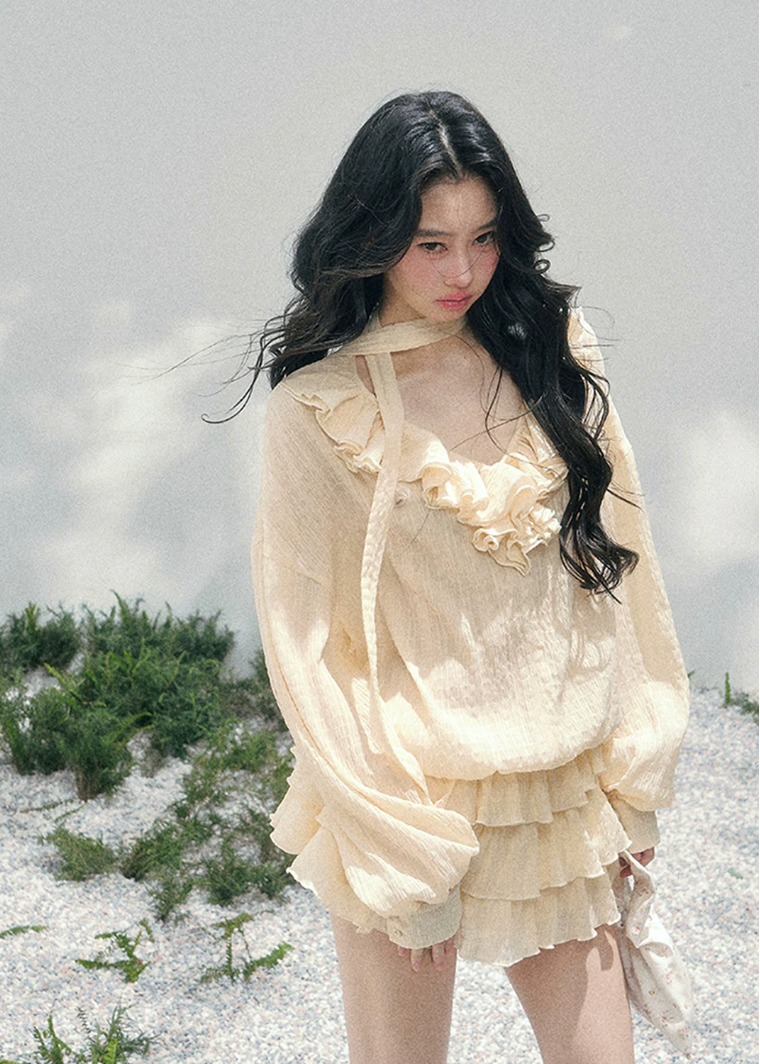 aomalm dress, ruffle mini dress, pink chiffon dress, feminine korean dress, romantic summer dress, layered mini dress, korean fashion dress, soft girl dress, vacation dress women, summer date outfit, blush ruffle dress, french romantic dress