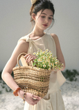 aomalm set, ivory two piece set, cotton linen skirt set, korean fashion set, sleeveless top and skirt set, feminine summer outfit, minimalist summer set, long skirt co ord, elegant summer set women, korean style two piece, vacation outfit women, soft ivory skirt set