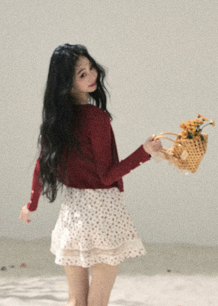 aomalm floral dress, floral slip dress set, korean feminine dress, french style mini dress, lace trim slip dress, cardigan and dress set, romantic summer dress, floral mini dress women, korean summer outfit, cute floral dress, feminine vacation dress, lace floral dress