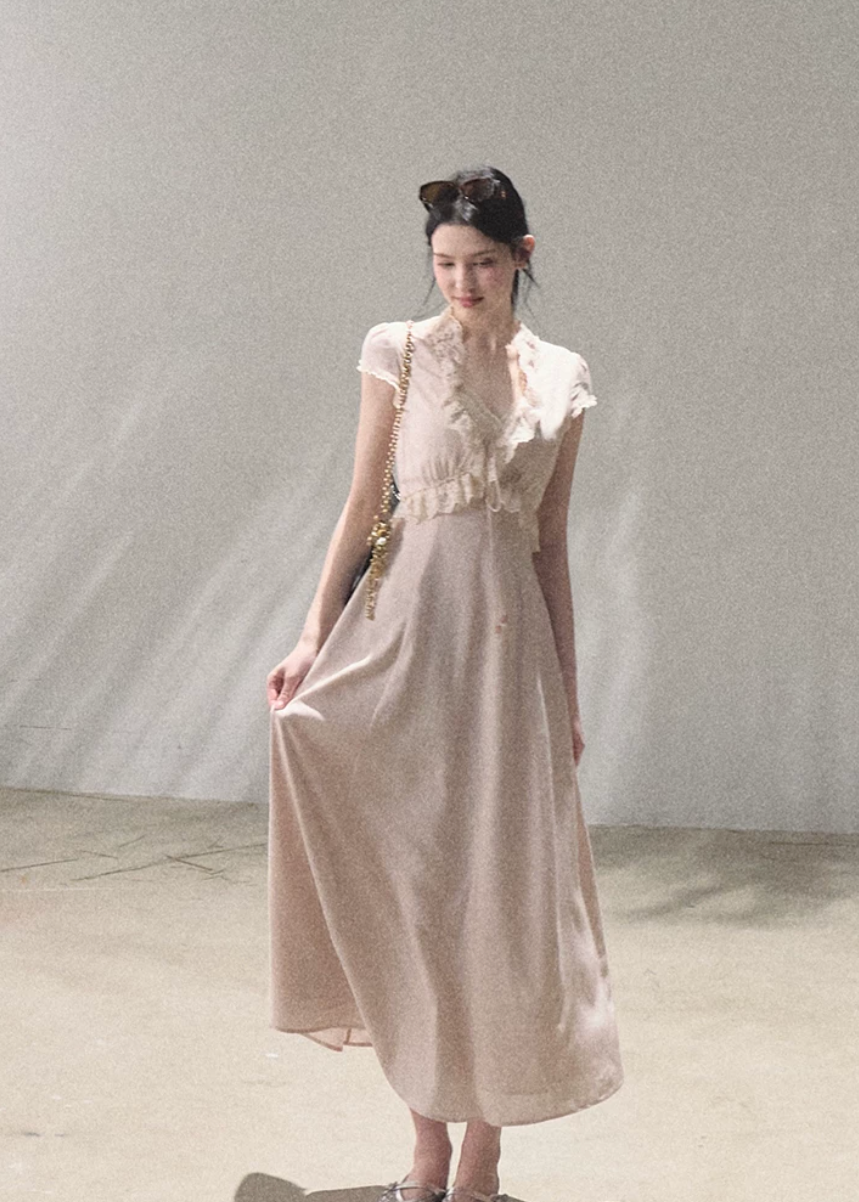 oakmoo dress, lace-up summer dress, resort dress women, lyocell linen dress, feminine summer dress, korean minimal dress, romantic vacation dress, elegant maxi dress, elegant mini dress, waist defined dress, soft summer dress, paris inspired dress