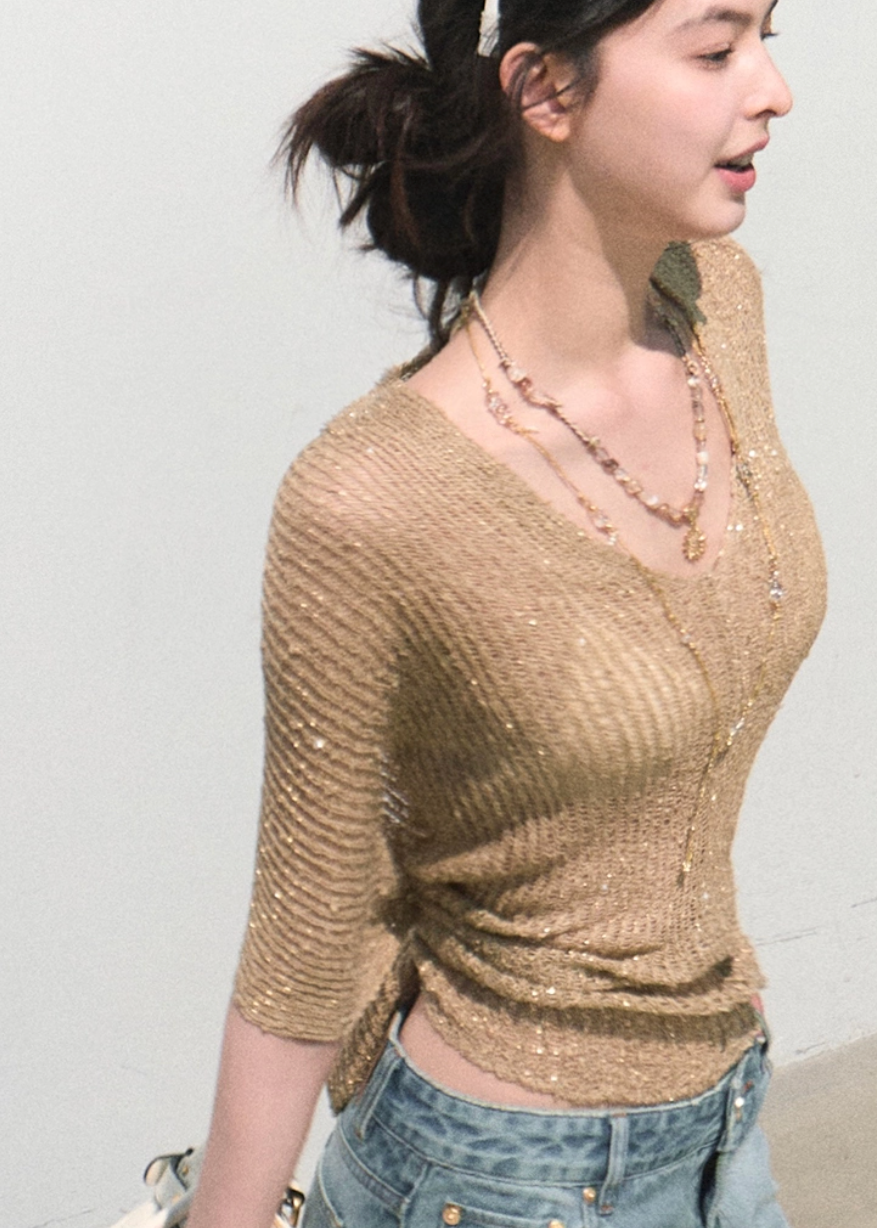 oakmoo cover up, knit cover up women, hollow knit shawl, seaside vacation cover up, linen blend knit top, asymmetric knit top, summer sun protection shawl, korean minimal fashion, resort cover up, open knit poncho, lightweight summer layer, vacation knitwear