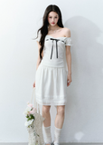 fragileheart skirt, blue white mini skirt, korean a line skirt, tencel mini skirt, feminine korean skirt, summer short skirt, soft girl skirt, korean campus skirt, white mini skirt, blue mini skirt, versatile summer skirt, korean fashion skirt