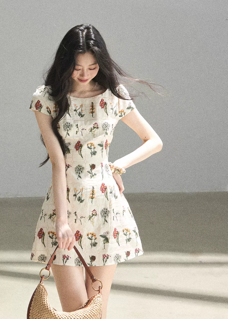 aomalm dress, embroidered floral mini dress, french floral dress, sleeveless vest dress, korean feminine dress, summer embroidered dress, vintage floral mini dress, floral short dress women, romantic summer dress, garden embroidery dress