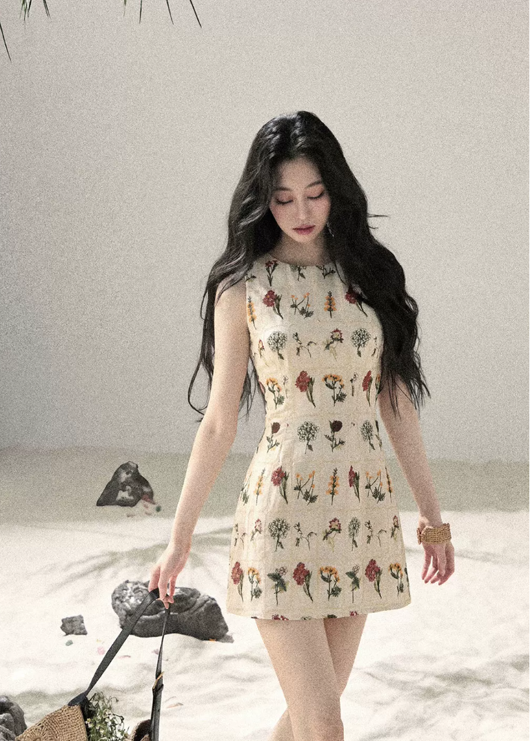 aomalm dress, embroidered floral mini dress, french floral dress, sleeveless vest dress, korean feminine dress, summer embroidered dress, vintage floral mini dress, floral short dress women, romantic summer dress, garden embroidery dress