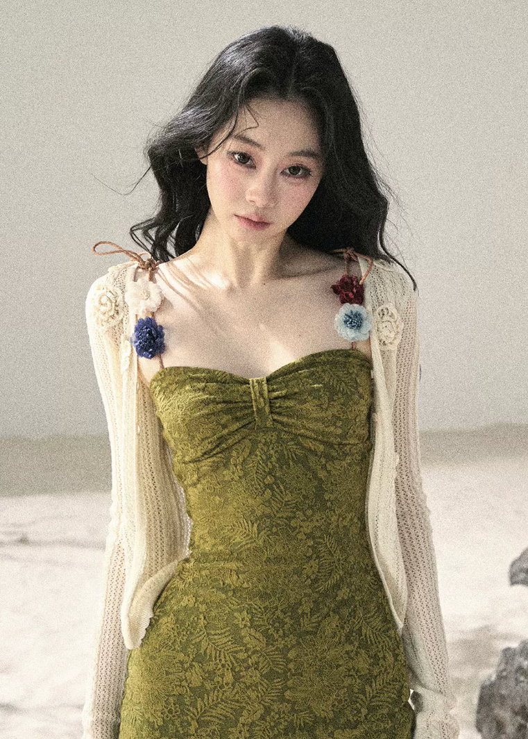 aomalm dress, spaghetti strap mini dress, olive mini dress, bodycon mini dress, french mini dress, korean feminine dress, fitted summer dress, sexy summer mini dress, textured lace dress, pencil mini dress, romantic mini dress, women’s summer dress